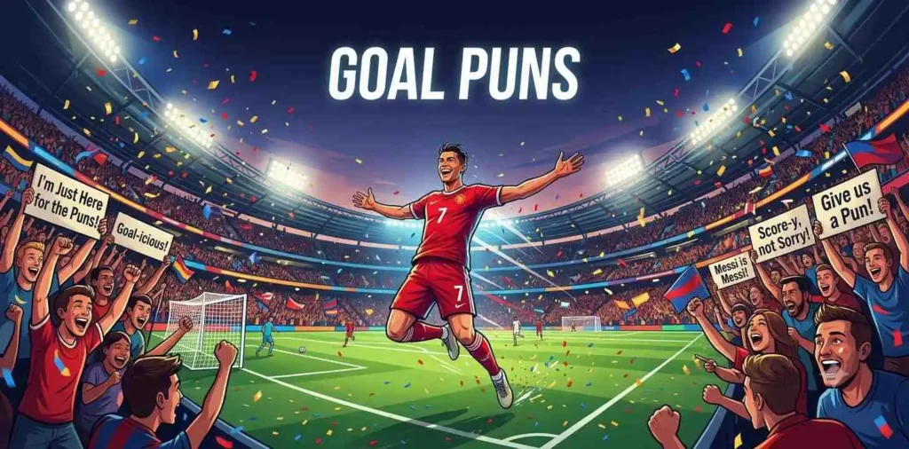 Player celebrating goal in stadium