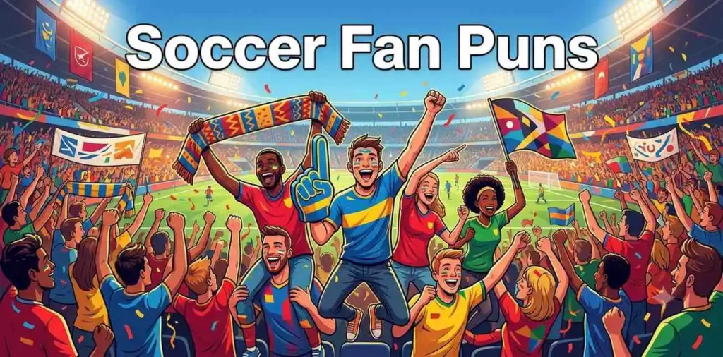 Soccer fans cheering in stadium
