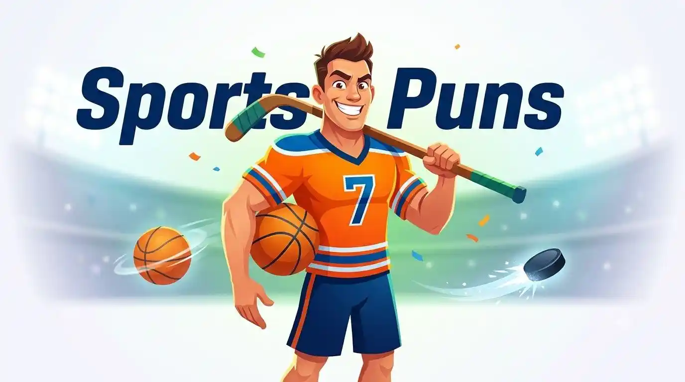 Athlete making funny sports expression