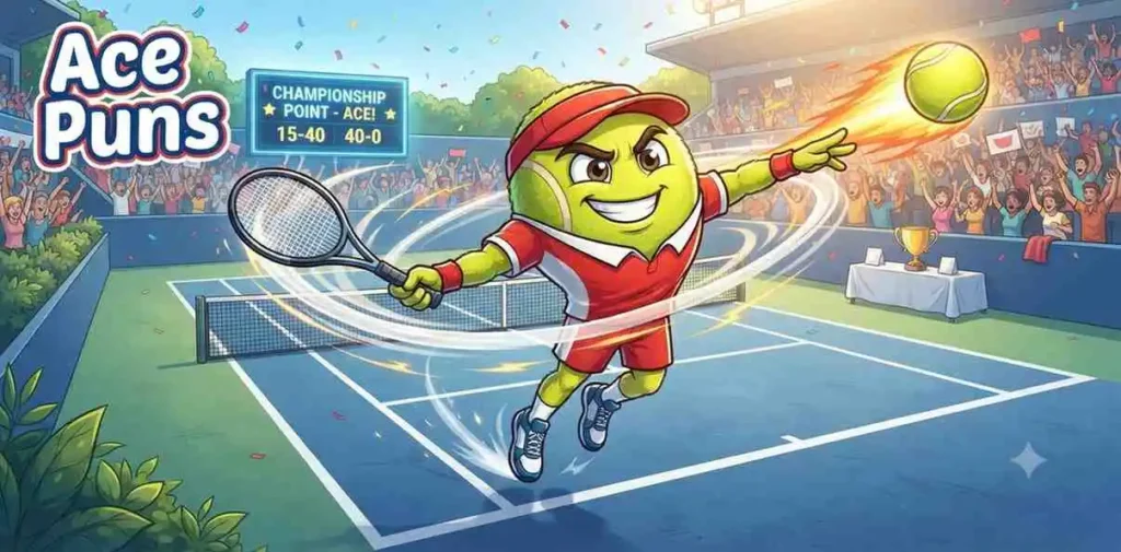 Tennis ace celebration