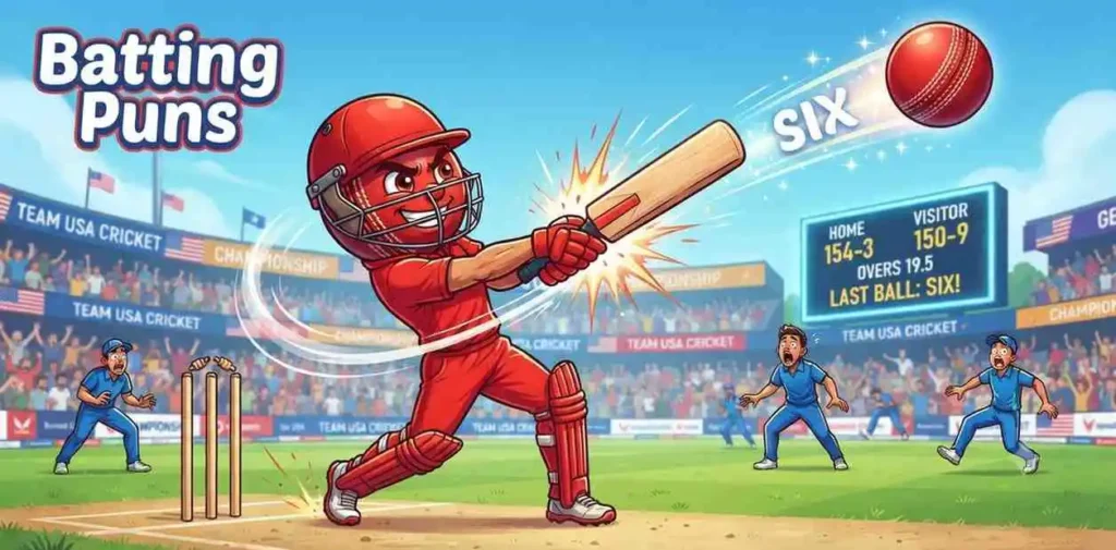 Funny cricket batting