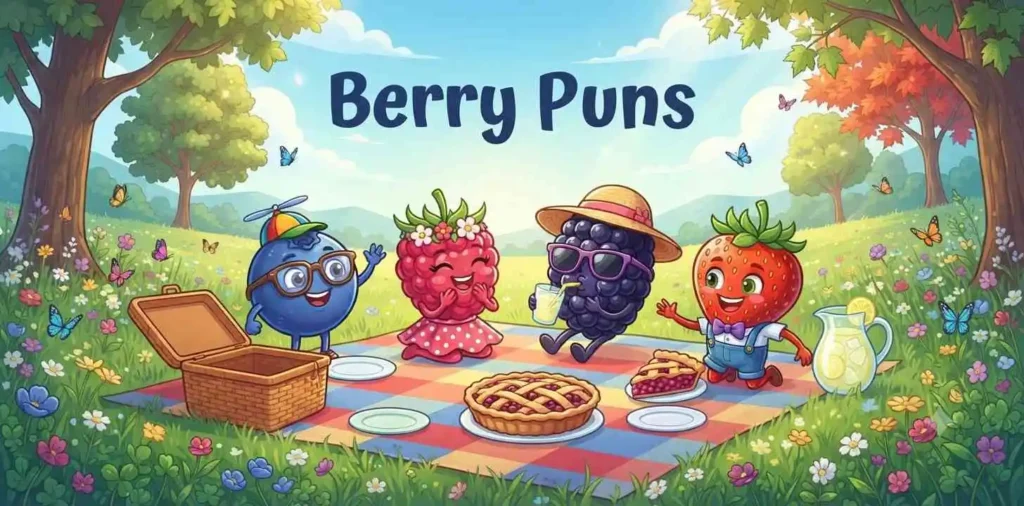 Happy berries holding hands