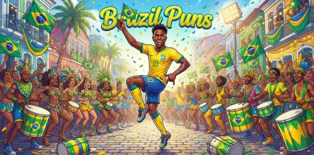 Football player samba dance celebration