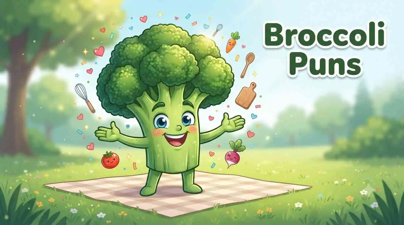 Happy broccoli smiling
