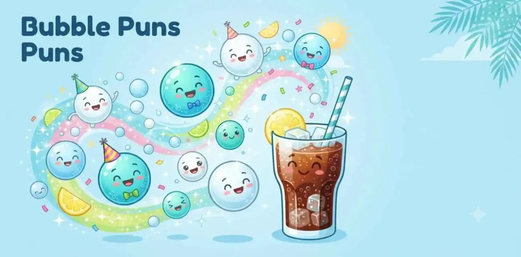Cute fizzy bubbles smiling