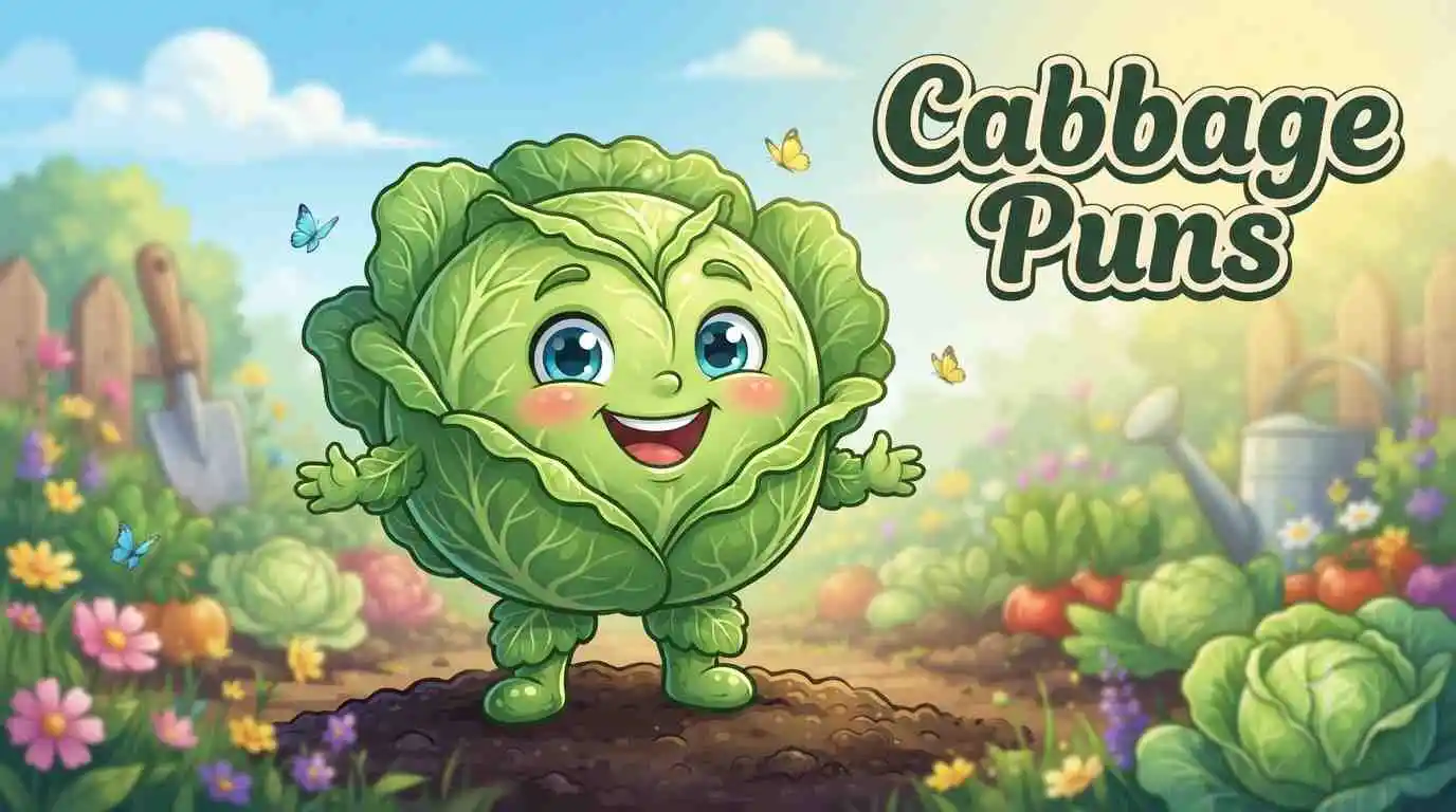 Happy cabbage smiling
