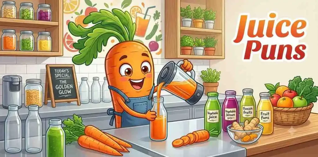 Carrot making fresh juice