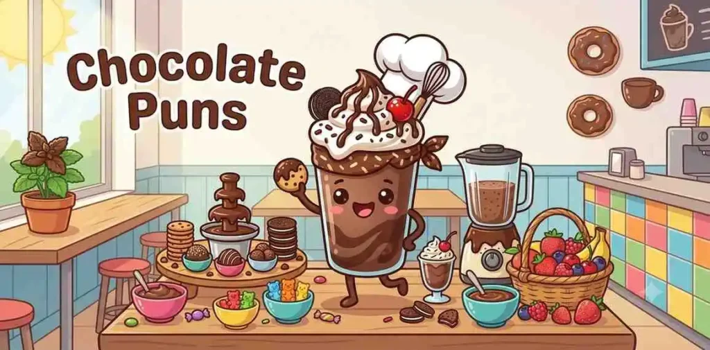 Chocolate milkshake with toppings