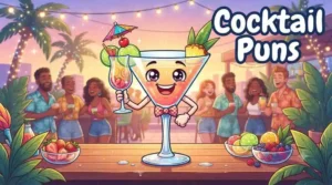 Funny cocktail character