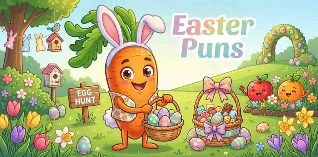 Carrot bunny celebrating Easter