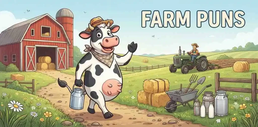 Dairy farm with cow