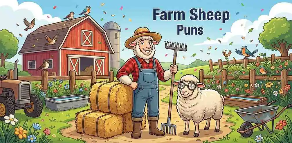 Sheep grazing on sunny farm