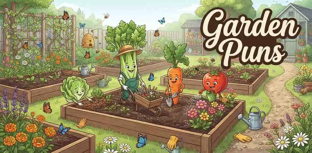 Happy vegetables in garden