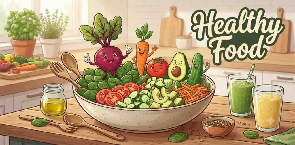 Healthy beet meal scene