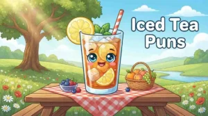 Cute iced tea character