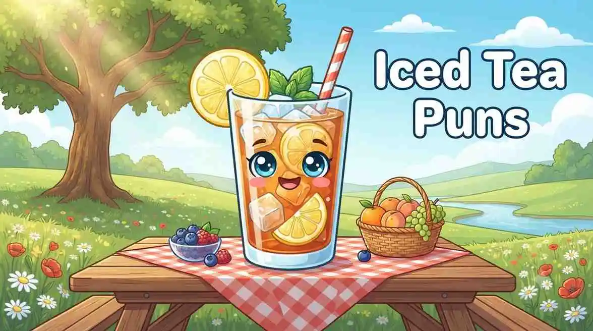 Cute iced tea character