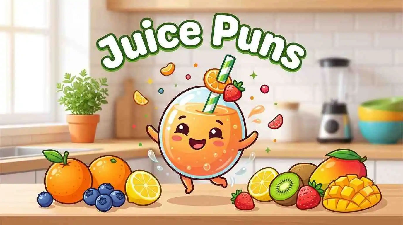 Cute juice with fruits