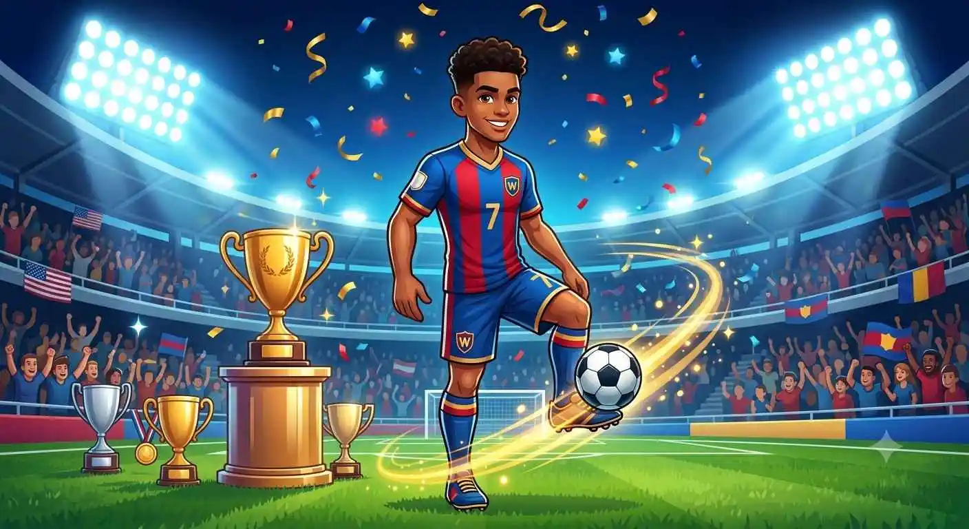 young soccer star smiling