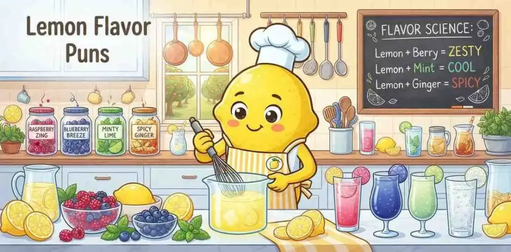 Lemon flavor illustration
