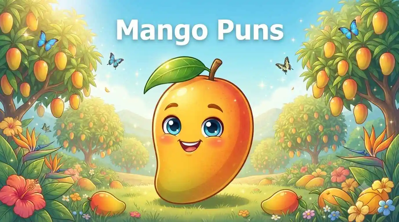 Happy mango in orchard