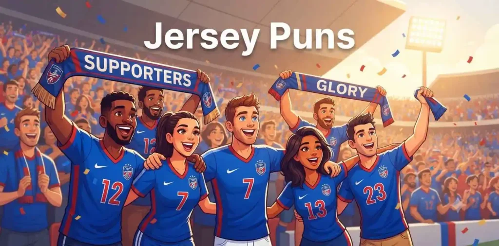 Fans wearing football jerseys