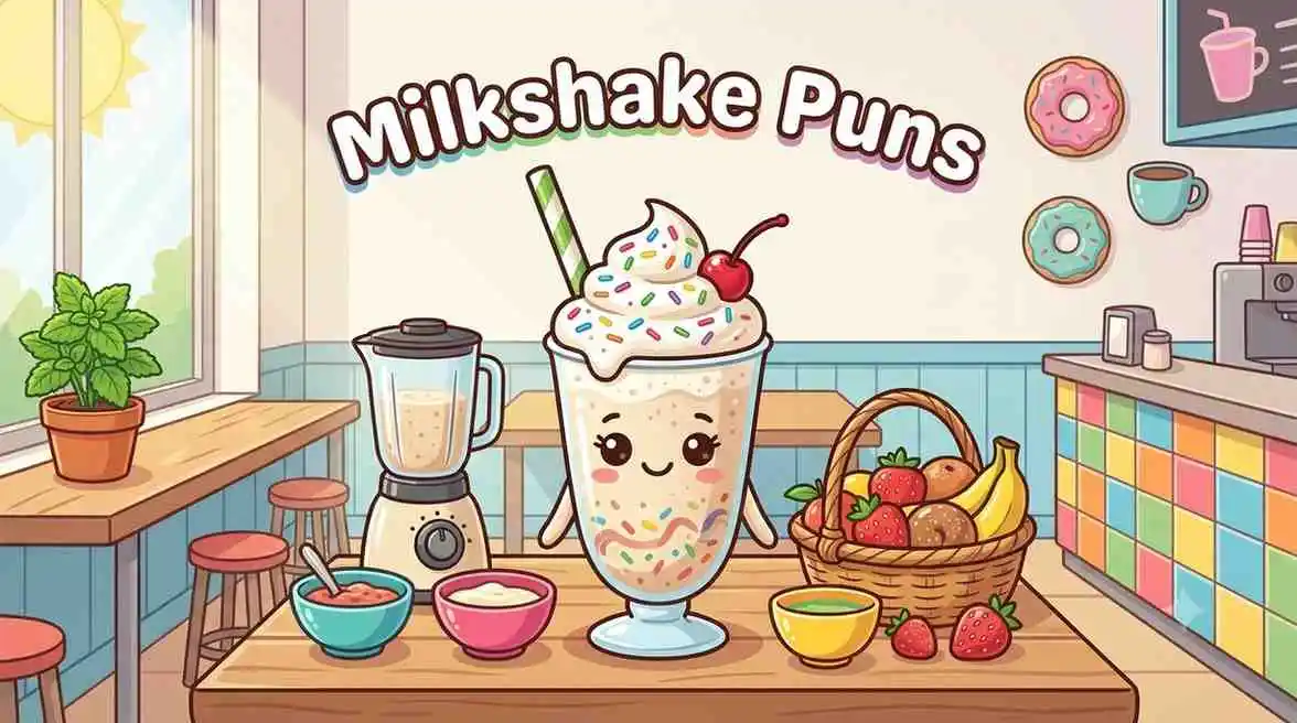 Cute milkshake smiling