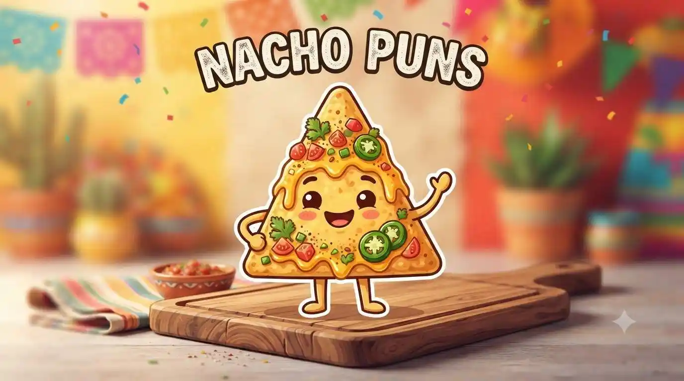 Smiling nachos with cheese