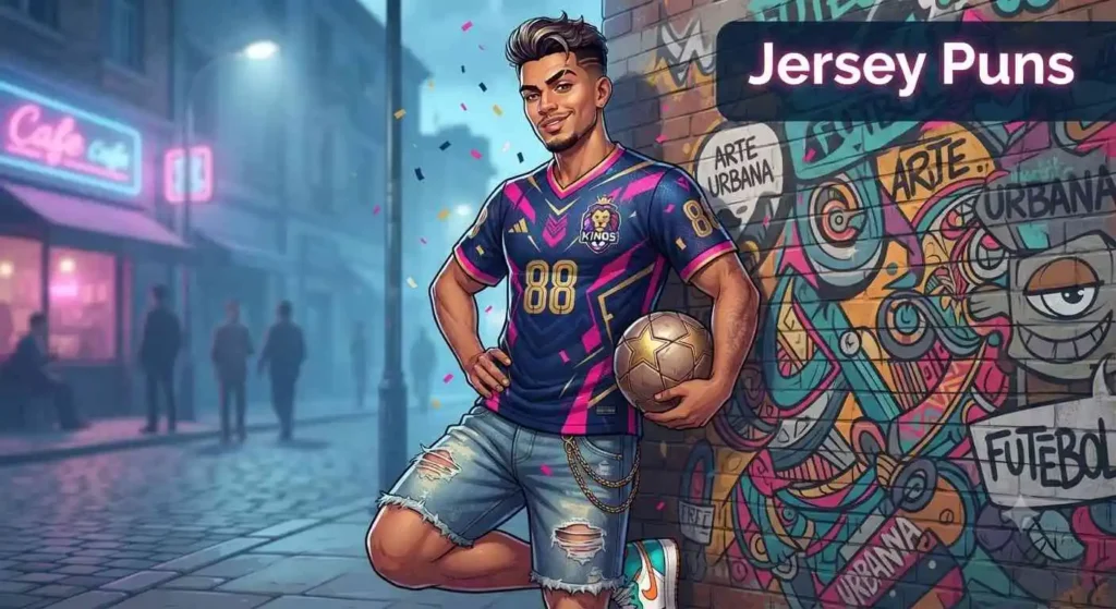Stylish football jersey fashion pose