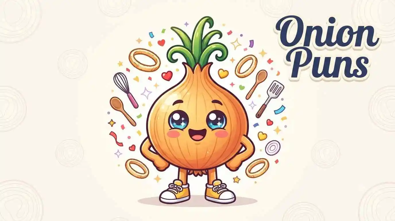 Cute smiling onion character