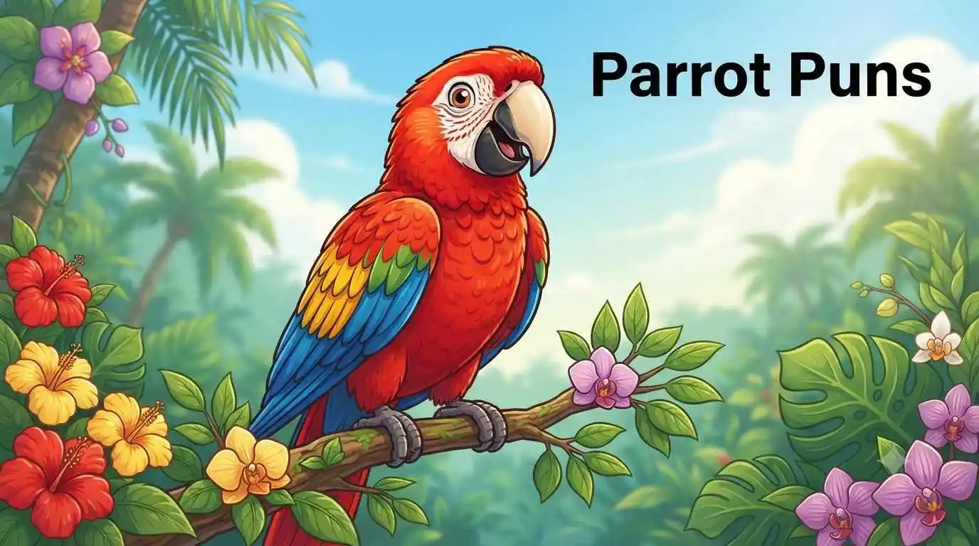 Colorful parrot on branch