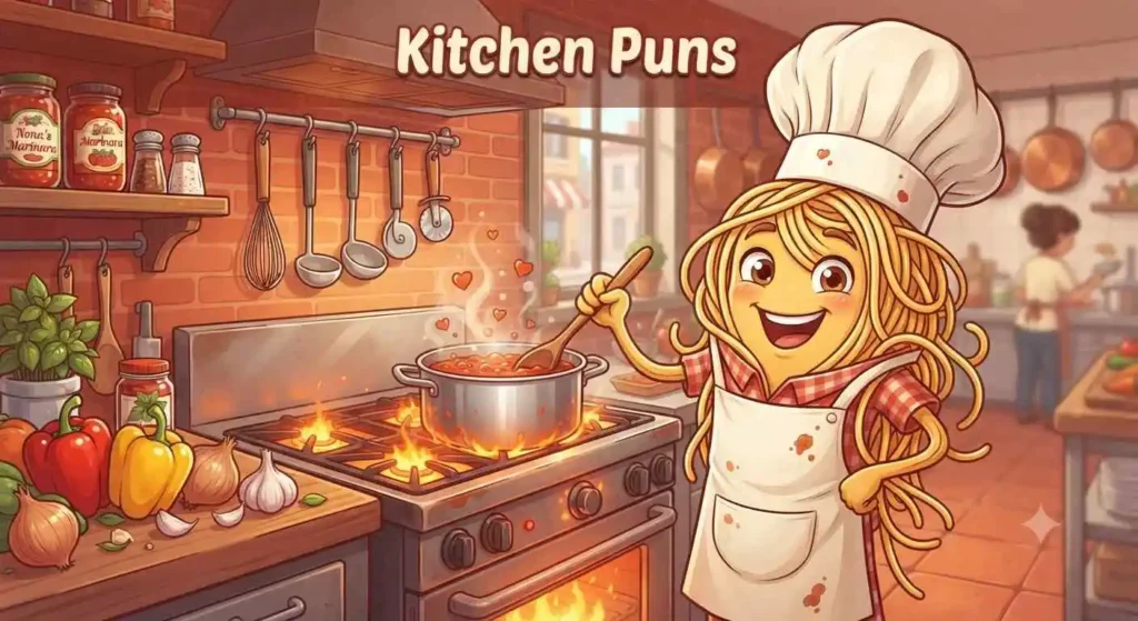 Chef pasta cooking in kitchen
