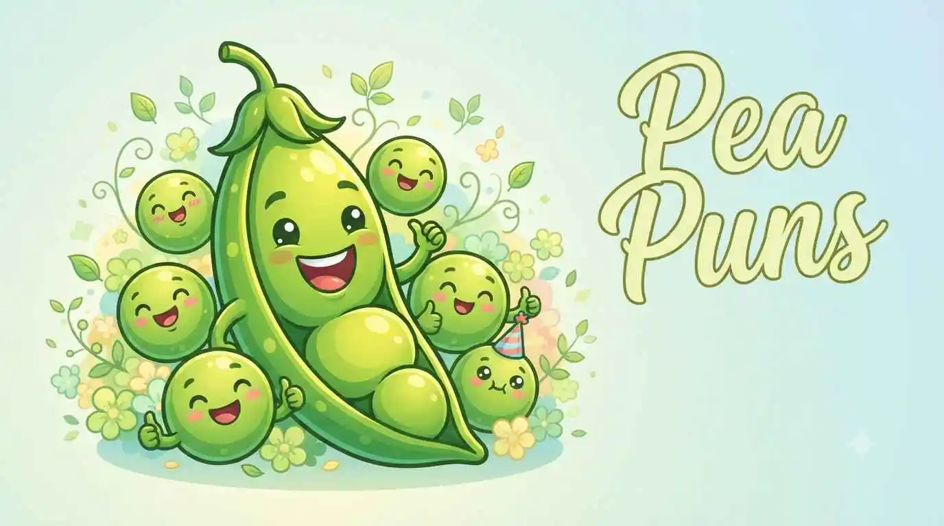 Cute smiling pea