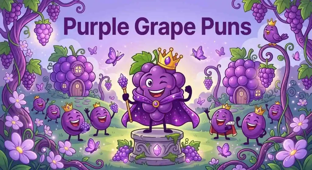 Cute purple grape