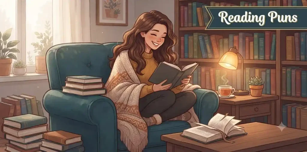 Cozy reader enjoying books indoors