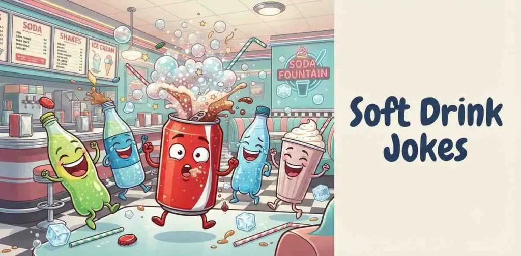 Funny soda fountain scene