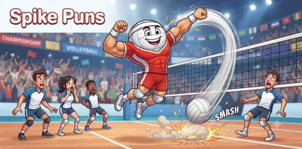 Funny volleyball spike