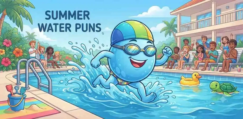 Funny summer water enjoy