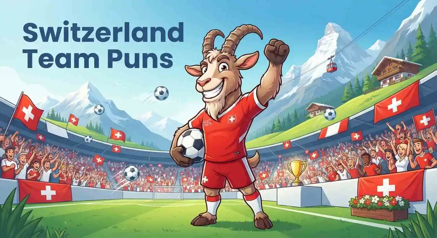 Funny Switzerland team puns