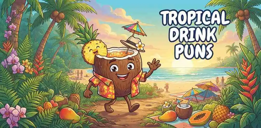 Tropical drink scene