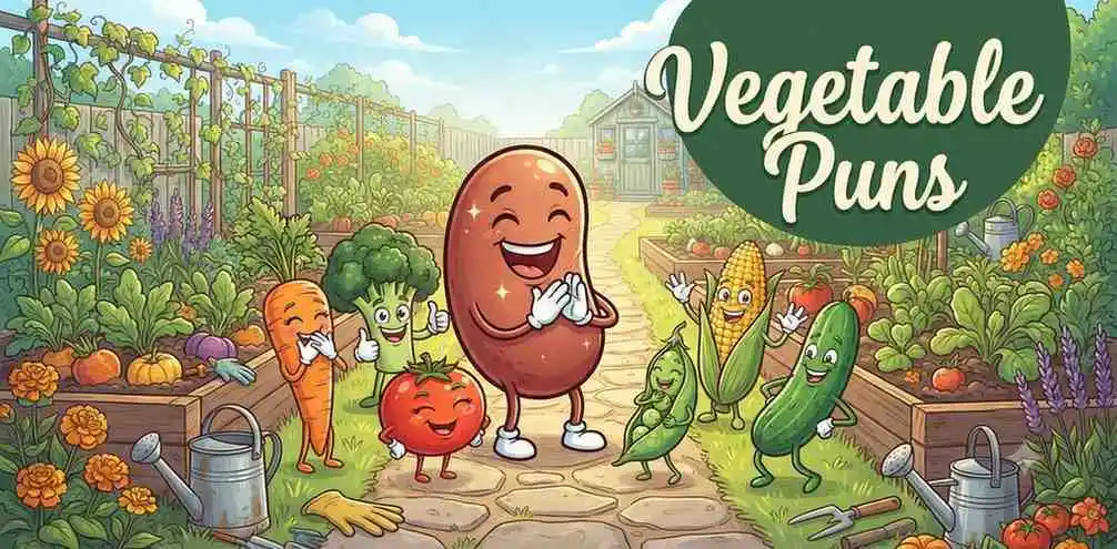 Funny vegetable friends smiling