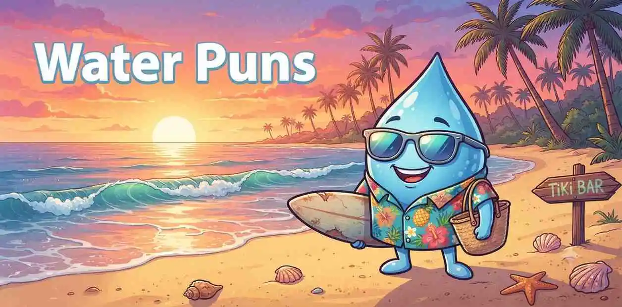 Cute beach water mascot