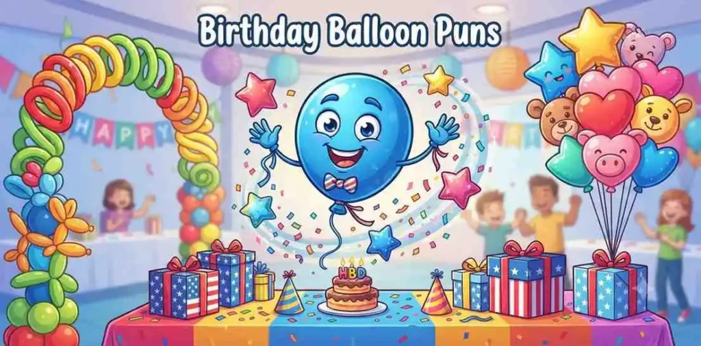 Funny balloon birthday character