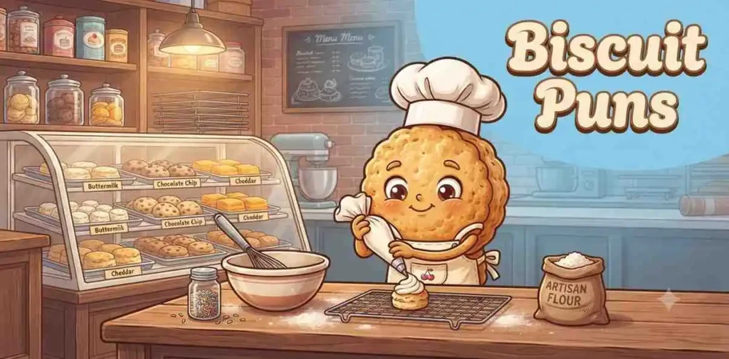 Biscuit baking in bakery