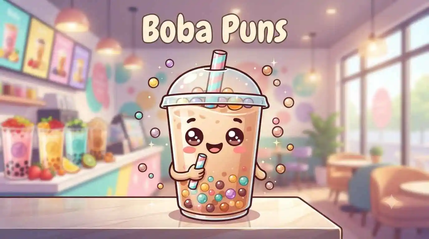 Cute boba tea mascot