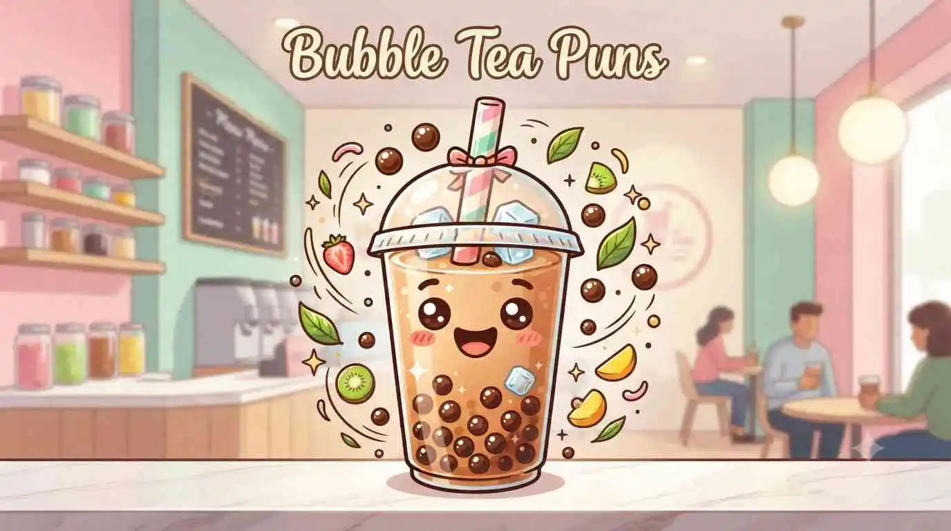 Cute bubble tea character