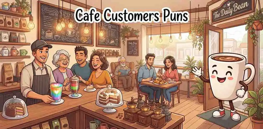 Customers enjoying cozy café