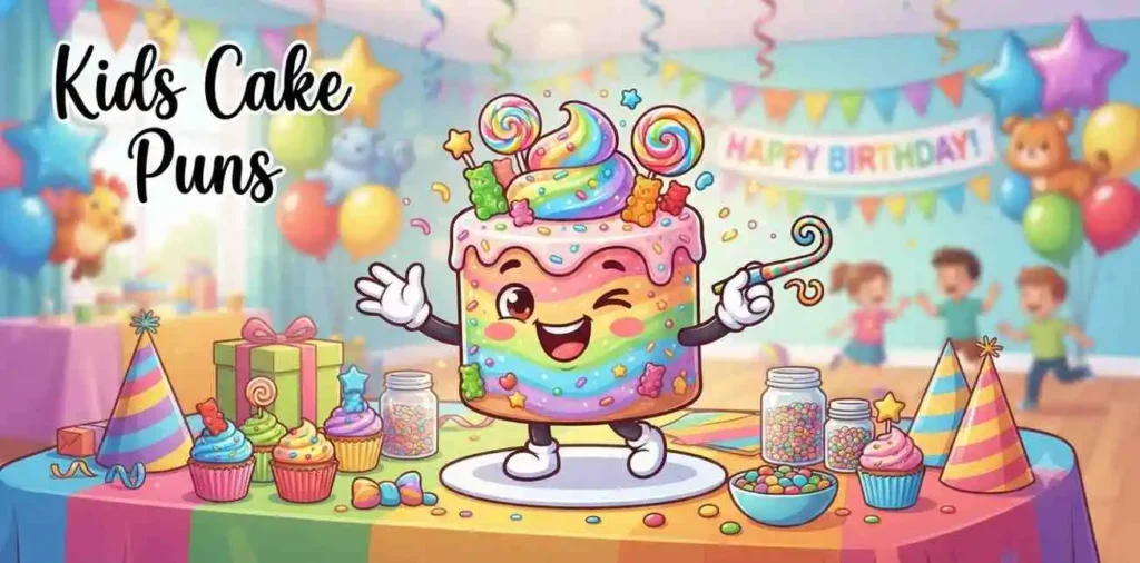 Kids cake party scene