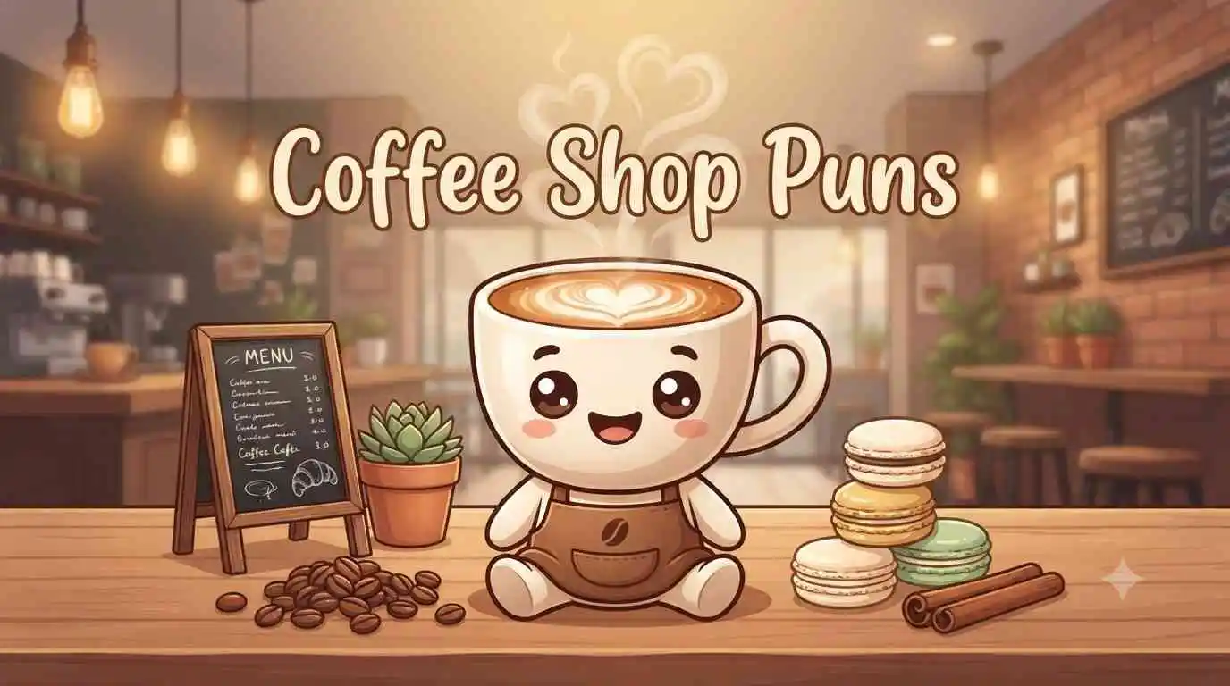 Cute coffee shop character