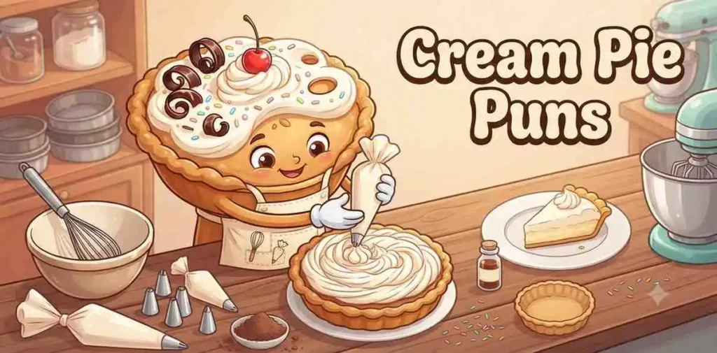 Cream pie with whipped topping