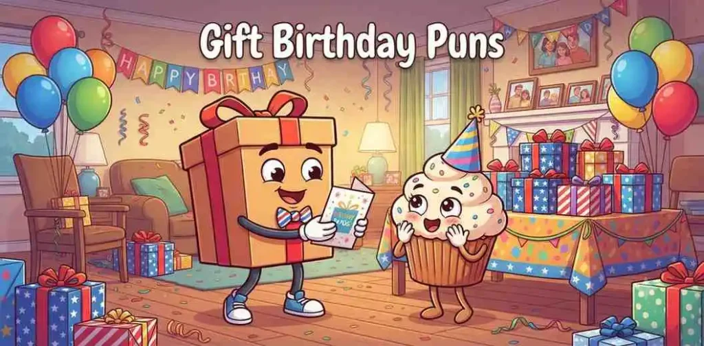Cute gift birthday character scene